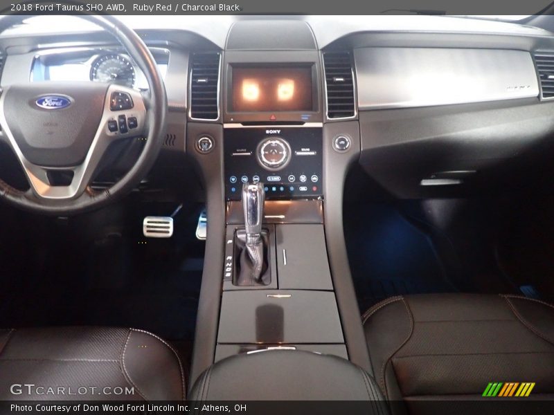 Ruby Red / Charcoal Black 2018 Ford Taurus SHO AWD