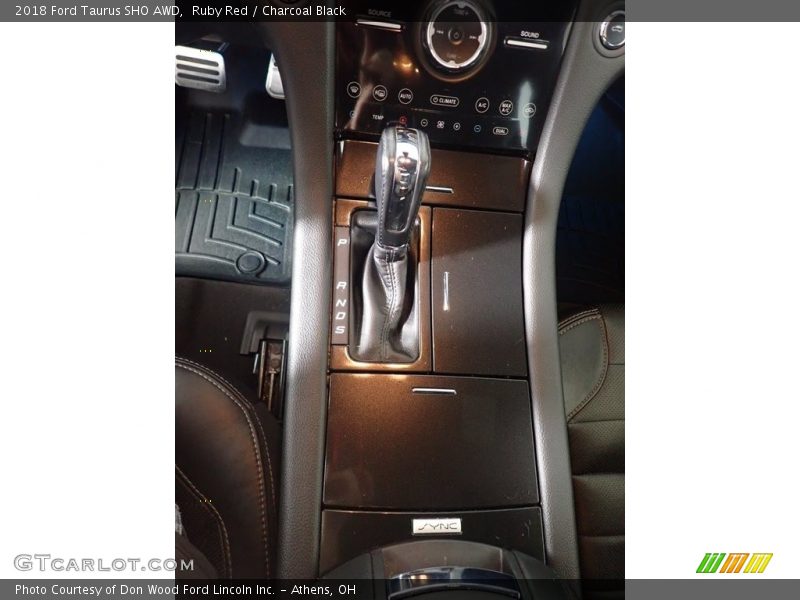 Ruby Red / Charcoal Black 2018 Ford Taurus SHO AWD