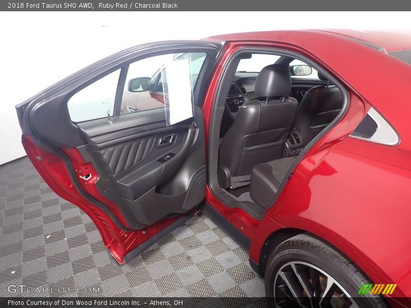 Ruby Red / Charcoal Black 2018 Ford Taurus SHO AWD