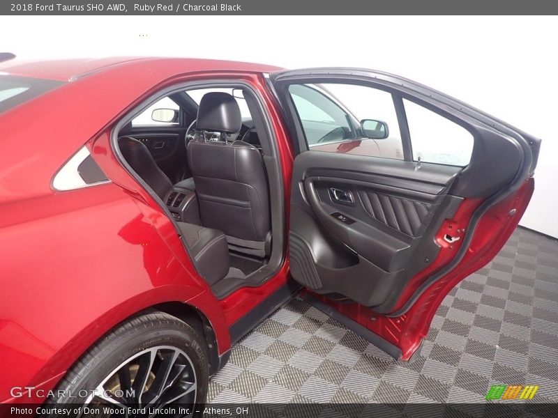 Ruby Red / Charcoal Black 2018 Ford Taurus SHO AWD