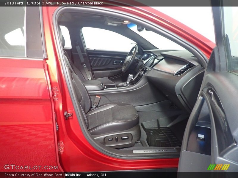 Ruby Red / Charcoal Black 2018 Ford Taurus SHO AWD