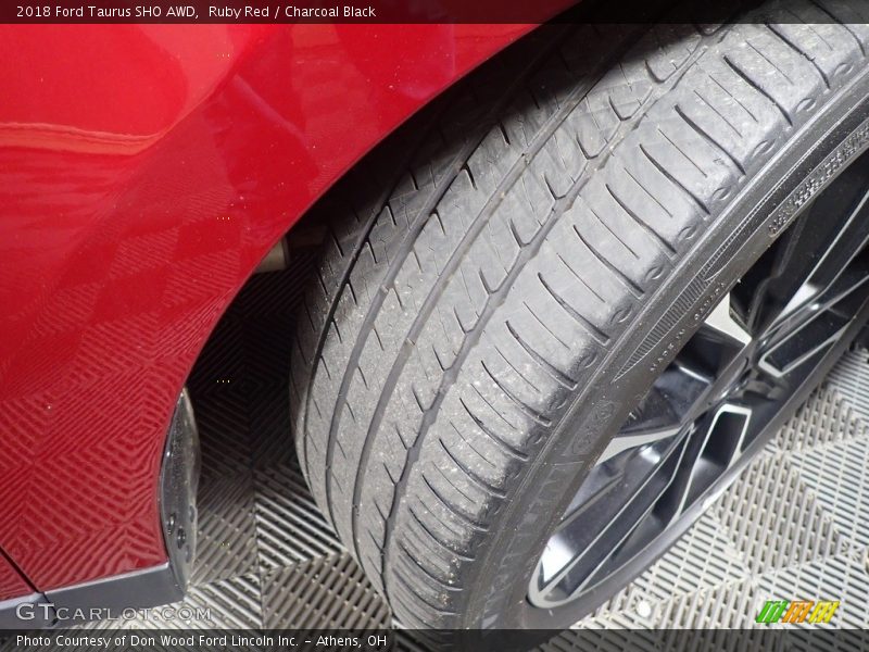 Ruby Red / Charcoal Black 2018 Ford Taurus SHO AWD