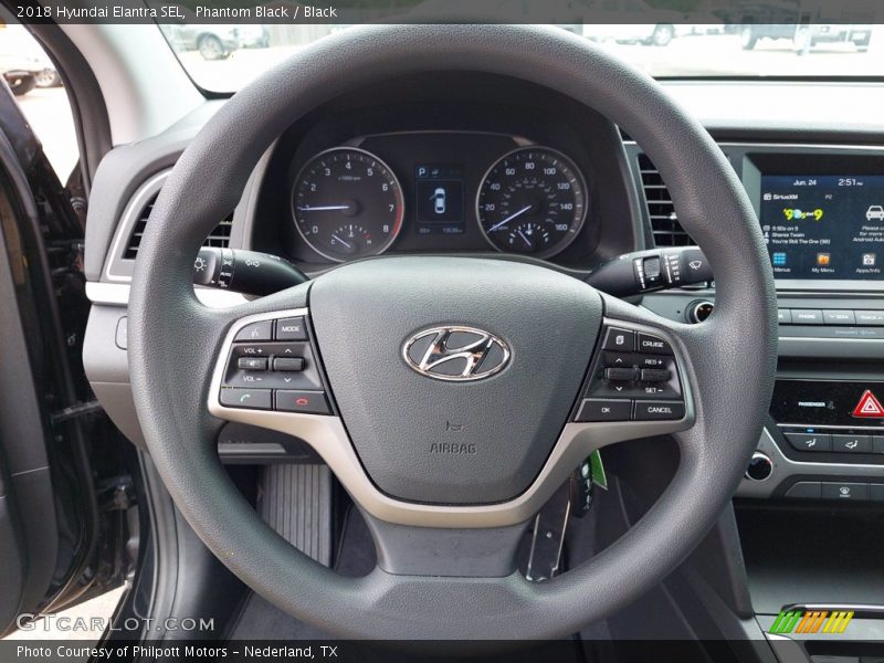 Phantom Black / Black 2018 Hyundai Elantra SEL