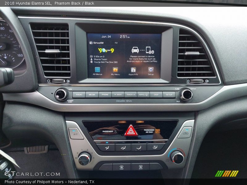 Phantom Black / Black 2018 Hyundai Elantra SEL