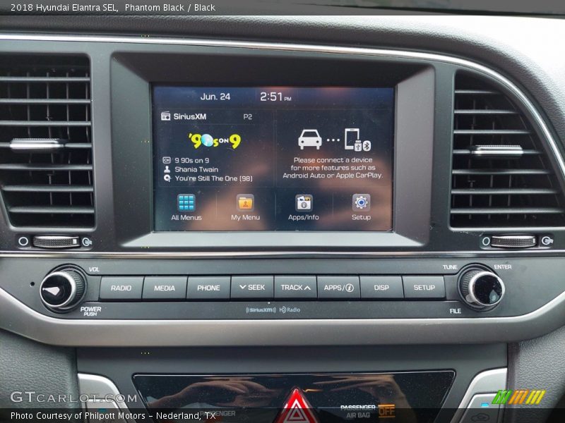 Phantom Black / Black 2018 Hyundai Elantra SEL