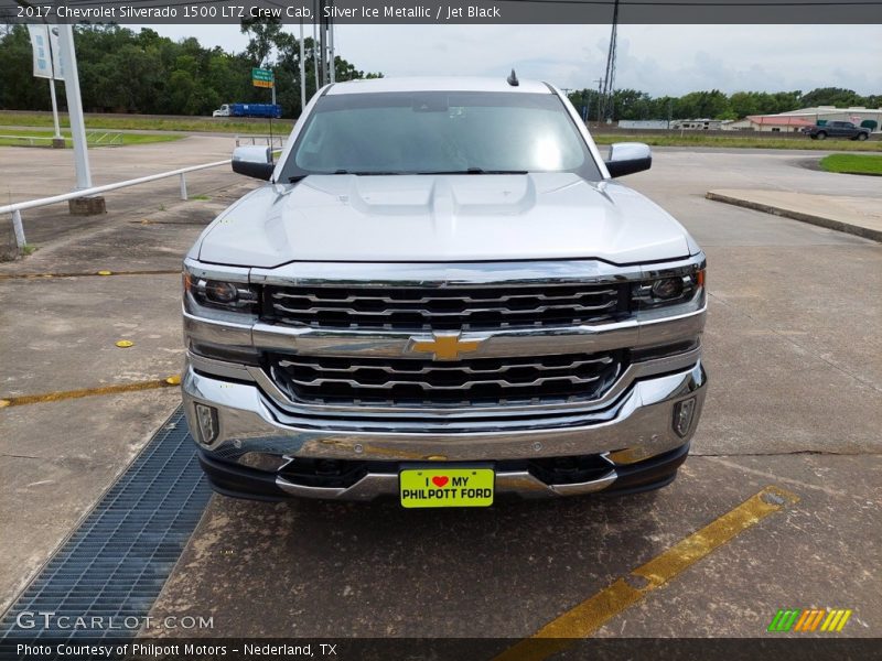 Silver Ice Metallic / Jet Black 2017 Chevrolet Silverado 1500 LTZ Crew Cab