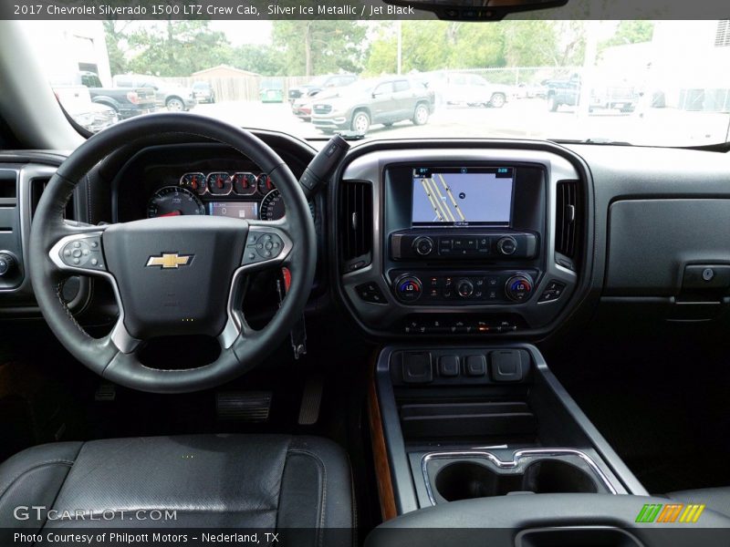 Silver Ice Metallic / Jet Black 2017 Chevrolet Silverado 1500 LTZ Crew Cab