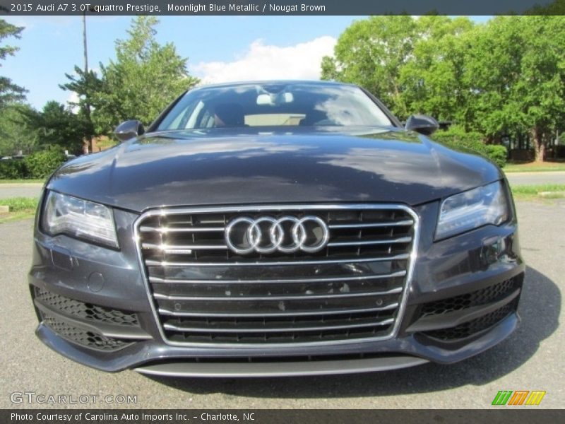 Moonlight Blue Metallic / Nougat Brown 2015 Audi A7 3.0T quattro Prestige