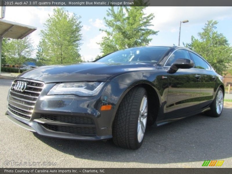 Moonlight Blue Metallic / Nougat Brown 2015 Audi A7 3.0T quattro Prestige