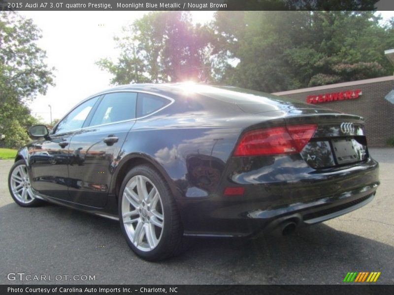 Moonlight Blue Metallic / Nougat Brown 2015 Audi A7 3.0T quattro Prestige