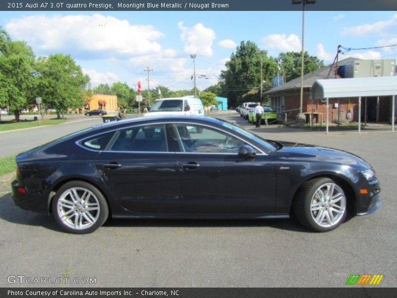 Moonlight Blue Metallic / Nougat Brown 2015 Audi A7 3.0T quattro Prestige