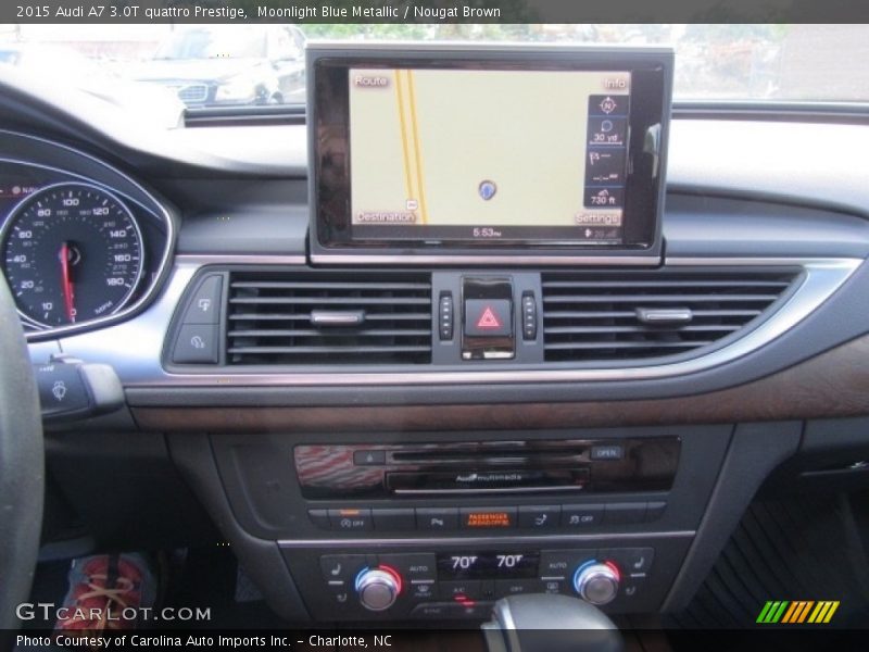 Moonlight Blue Metallic / Nougat Brown 2015 Audi A7 3.0T quattro Prestige