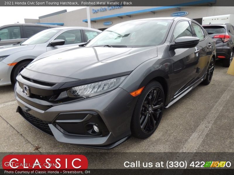 Polished Metal Metallic / Black 2021 Honda Civic Sport Touring Hatchback