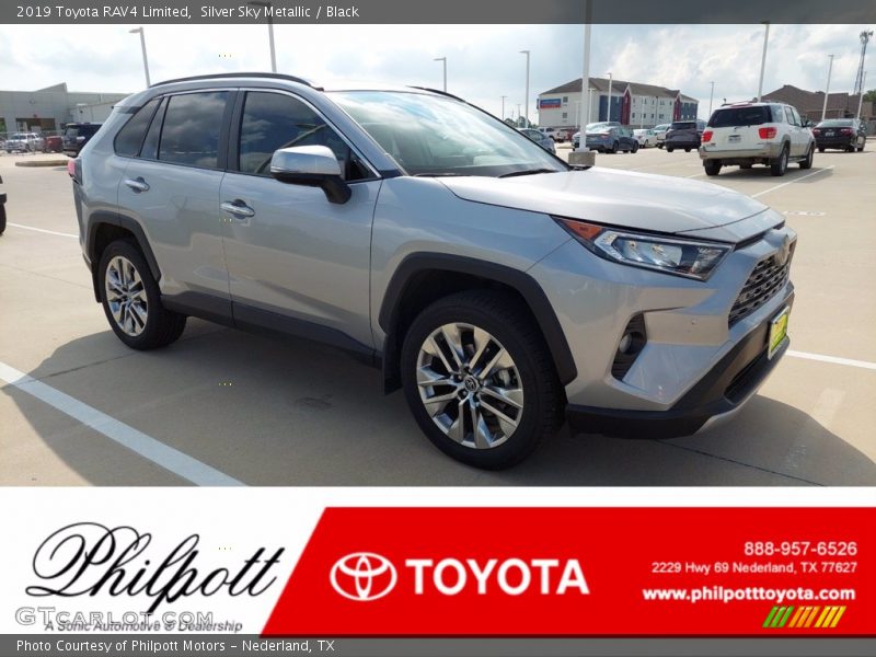 Silver Sky Metallic / Black 2019 Toyota RAV4 Limited