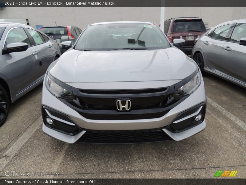 Lunar Silver Metallic / Black 2021 Honda Civic EX Hatchback