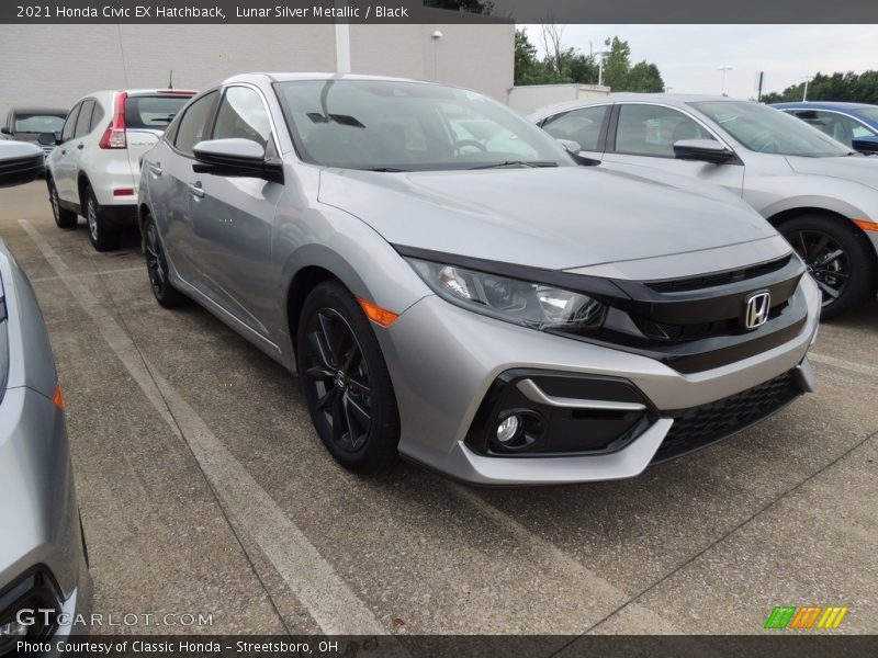 Lunar Silver Metallic / Black 2021 Honda Civic EX Hatchback