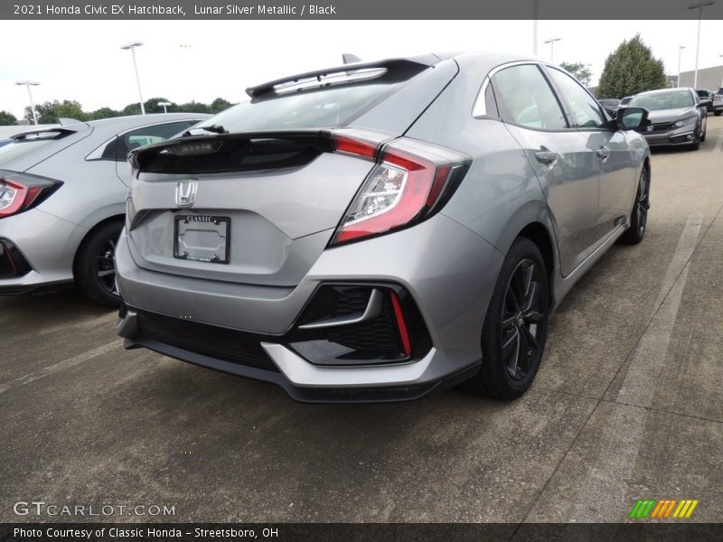 Lunar Silver Metallic / Black 2021 Honda Civic EX Hatchback