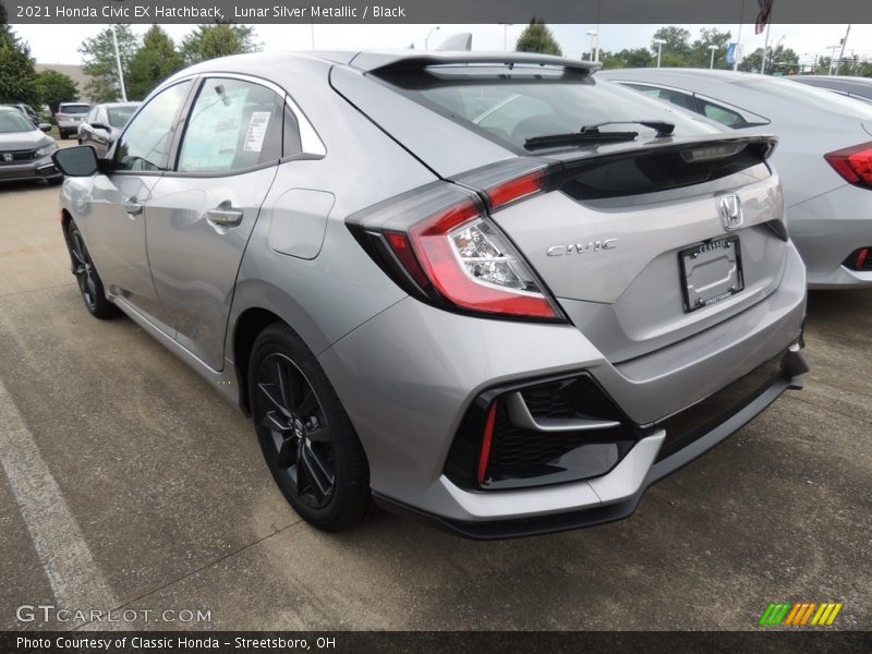 Lunar Silver Metallic / Black 2021 Honda Civic EX Hatchback