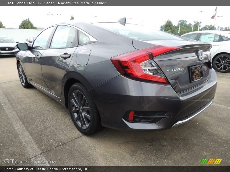 Modern Steel Metallic / Black 2021 Honda Civic EX-L Sedan