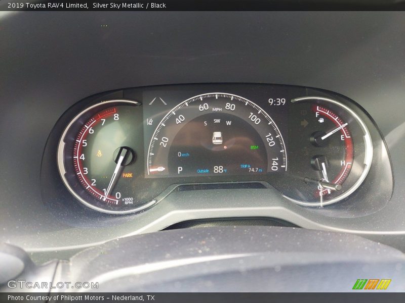 Silver Sky Metallic / Black 2019 Toyota RAV4 Limited