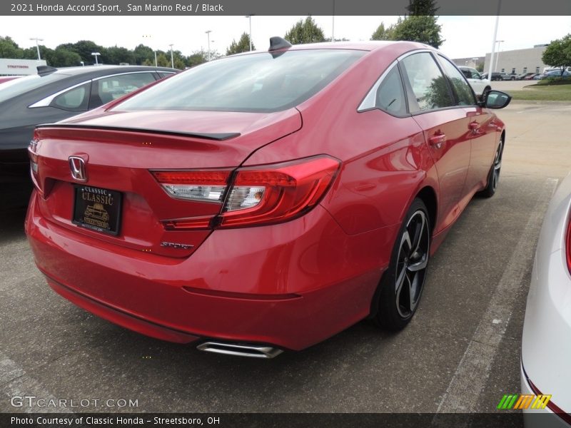 San Marino Red / Black 2021 Honda Accord Sport