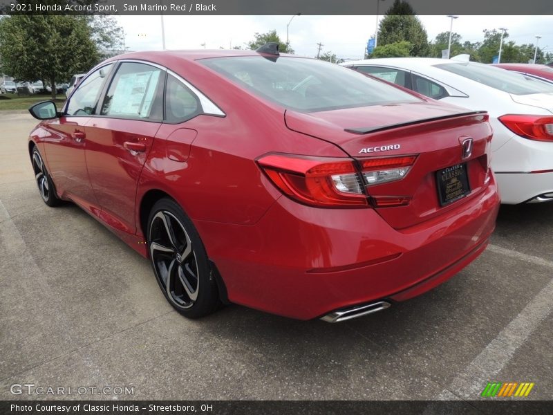 San Marino Red / Black 2021 Honda Accord Sport