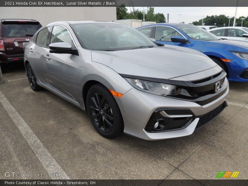 Lunar Silver Metallic / Black 2021 Honda Civic EX Hatchback
