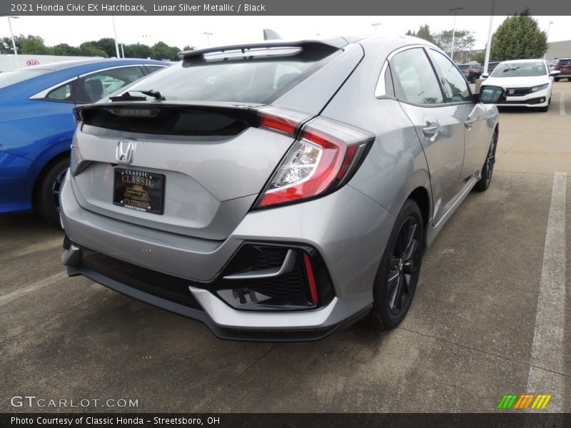 Lunar Silver Metallic / Black 2021 Honda Civic EX Hatchback