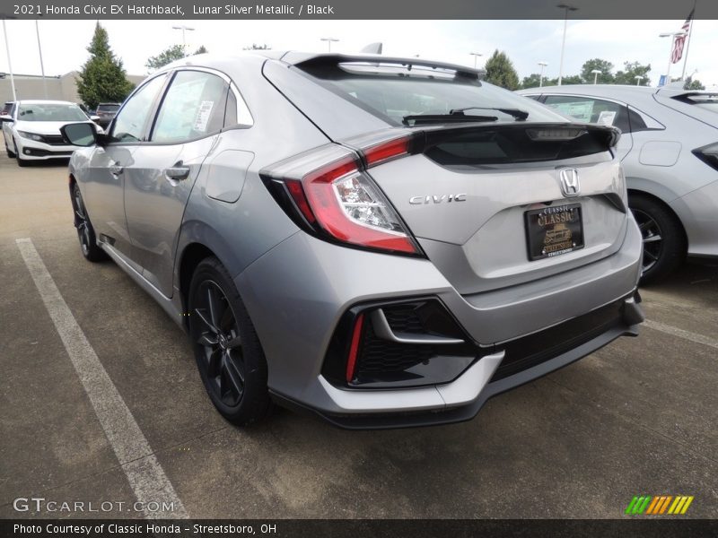 Lunar Silver Metallic / Black 2021 Honda Civic EX Hatchback