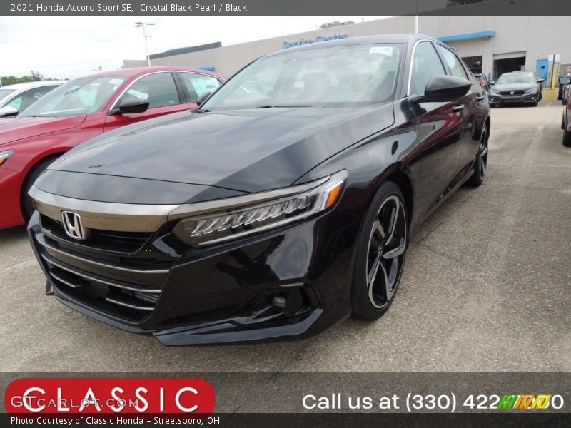 Crystal Black Pearl / Black 2021 Honda Accord Sport SE