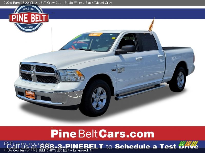 Bright White / Black/Diesel Gray 2020 Ram 1500 Classic SLT Crew Cab