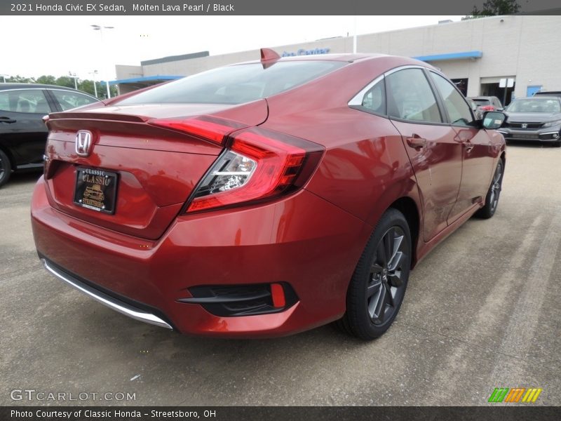 Molten Lava Pearl / Black 2021 Honda Civic EX Sedan