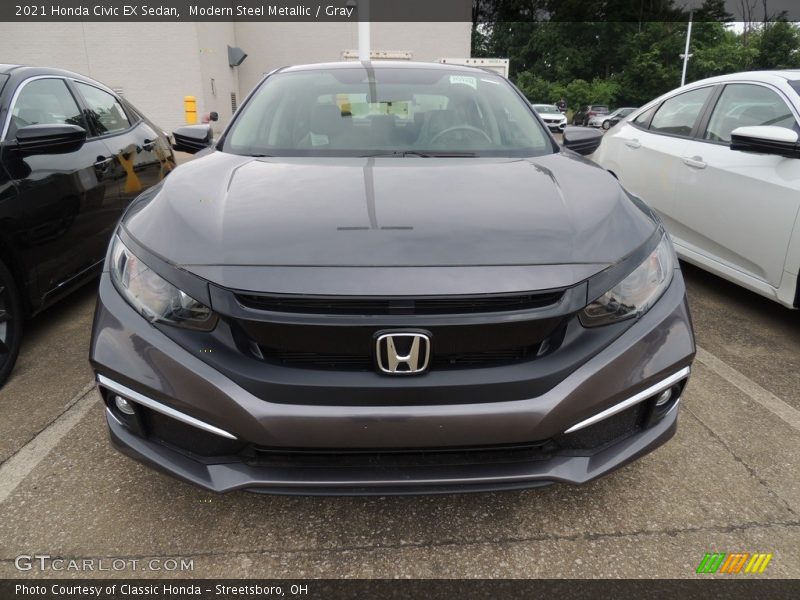 Modern Steel Metallic / Gray 2021 Honda Civic EX Sedan