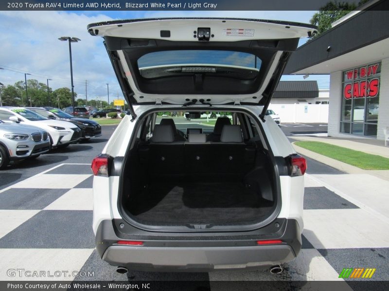 Blizzard White Pearl / Light Gray 2020 Toyota RAV4 Limited AWD Hybrid