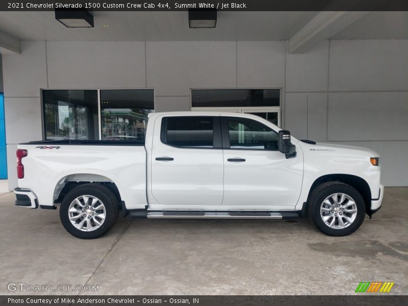 Summit White / Jet Black 2021 Chevrolet Silverado 1500 Custom Crew Cab 4x4