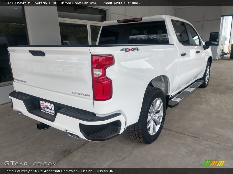 Summit White / Jet Black 2021 Chevrolet Silverado 1500 Custom Crew Cab 4x4