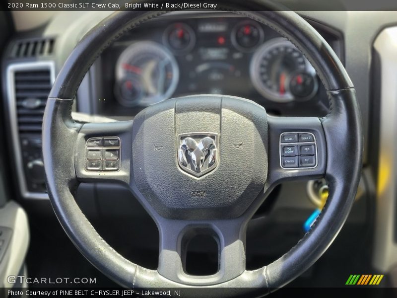 Bright White / Black/Diesel Gray 2020 Ram 1500 Classic SLT Crew Cab