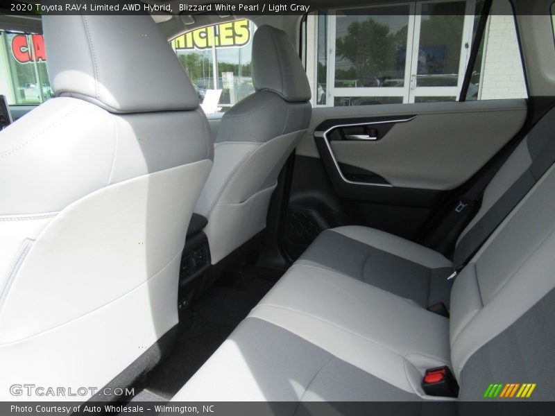 Blizzard White Pearl / Light Gray 2020 Toyota RAV4 Limited AWD Hybrid