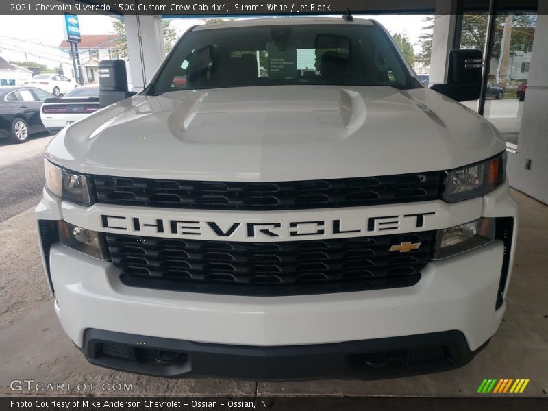 Summit White / Jet Black 2021 Chevrolet Silverado 1500 Custom Crew Cab 4x4