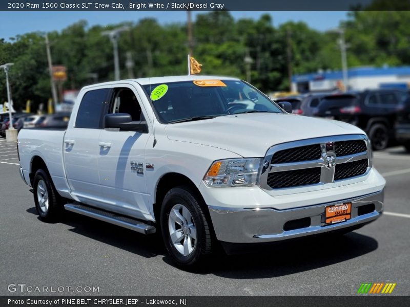 Bright White / Black/Diesel Gray 2020 Ram 1500 Classic SLT Crew Cab