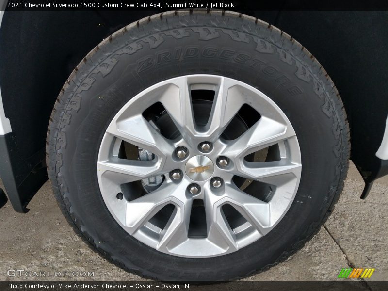 Summit White / Jet Black 2021 Chevrolet Silverado 1500 Custom Crew Cab 4x4