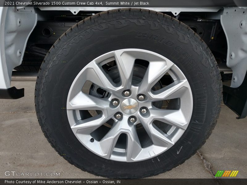 Summit White / Jet Black 2021 Chevrolet Silverado 1500 Custom Crew Cab 4x4