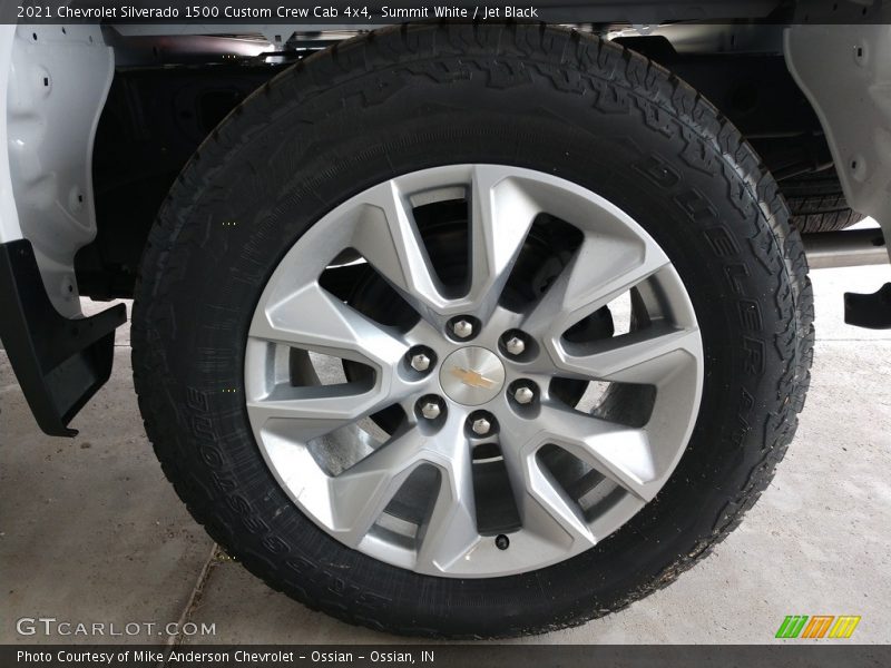 Summit White / Jet Black 2021 Chevrolet Silverado 1500 Custom Crew Cab 4x4