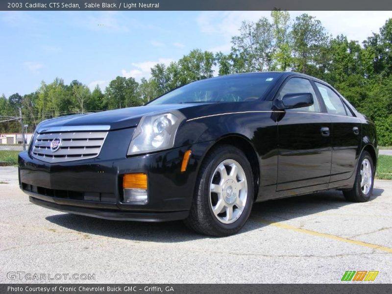 Sable Black / Light Neutral 2003 Cadillac CTS Sedan