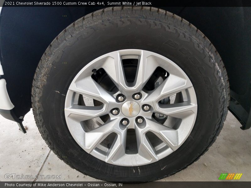 Summit White / Jet Black 2021 Chevrolet Silverado 1500 Custom Crew Cab 4x4