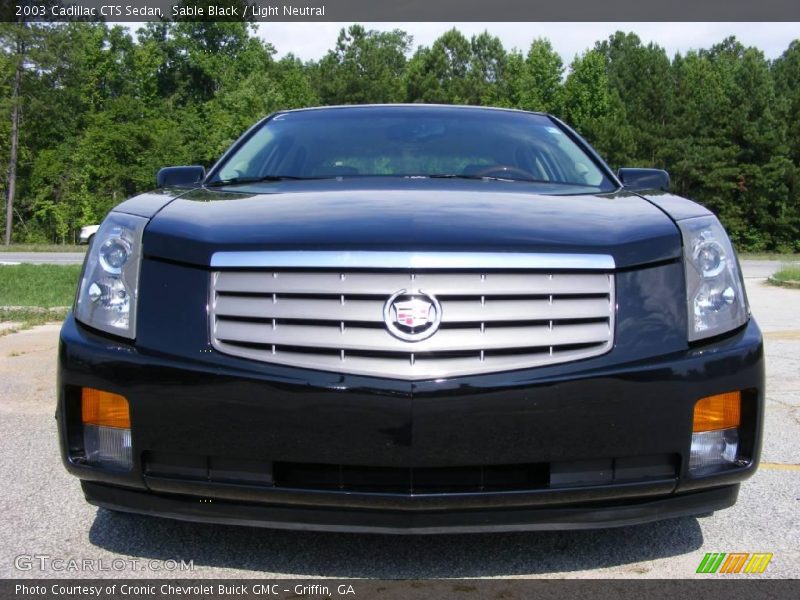 Sable Black / Light Neutral 2003 Cadillac CTS Sedan