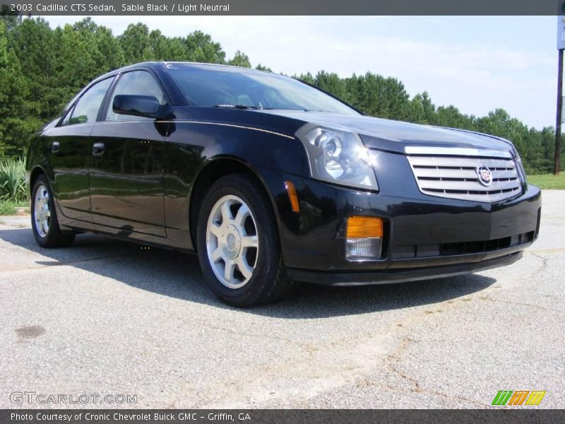 Sable Black / Light Neutral 2003 Cadillac CTS Sedan
