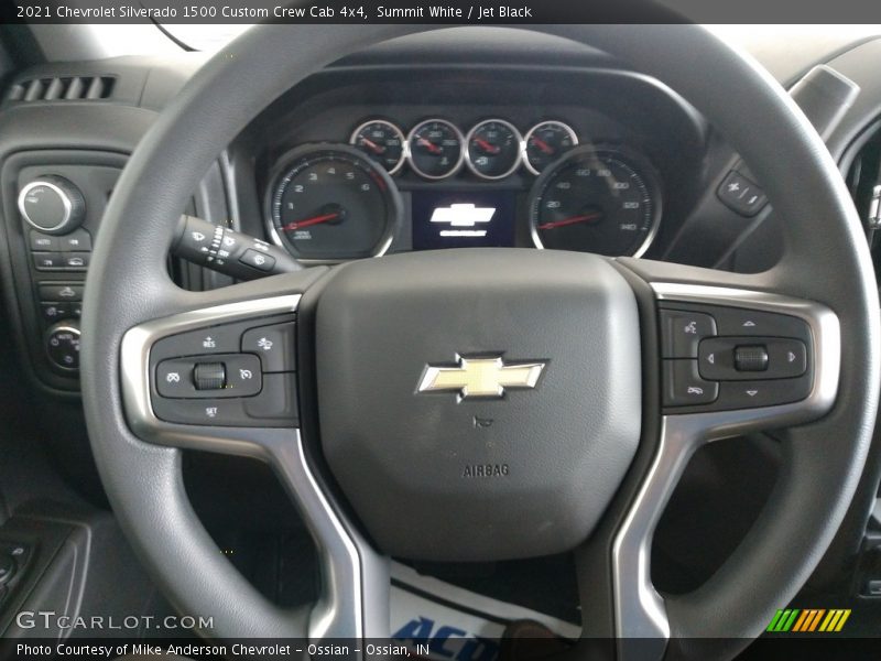 Summit White / Jet Black 2021 Chevrolet Silverado 1500 Custom Crew Cab 4x4