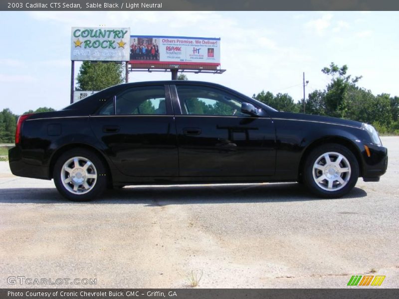 Sable Black / Light Neutral 2003 Cadillac CTS Sedan