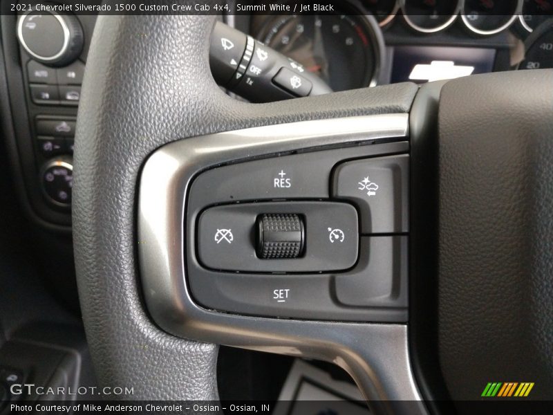 Summit White / Jet Black 2021 Chevrolet Silverado 1500 Custom Crew Cab 4x4